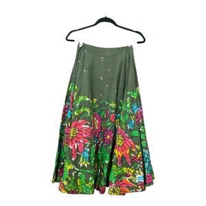 Y2K Ipsa Skirt 2 Green Women Sequin 100% Cotton